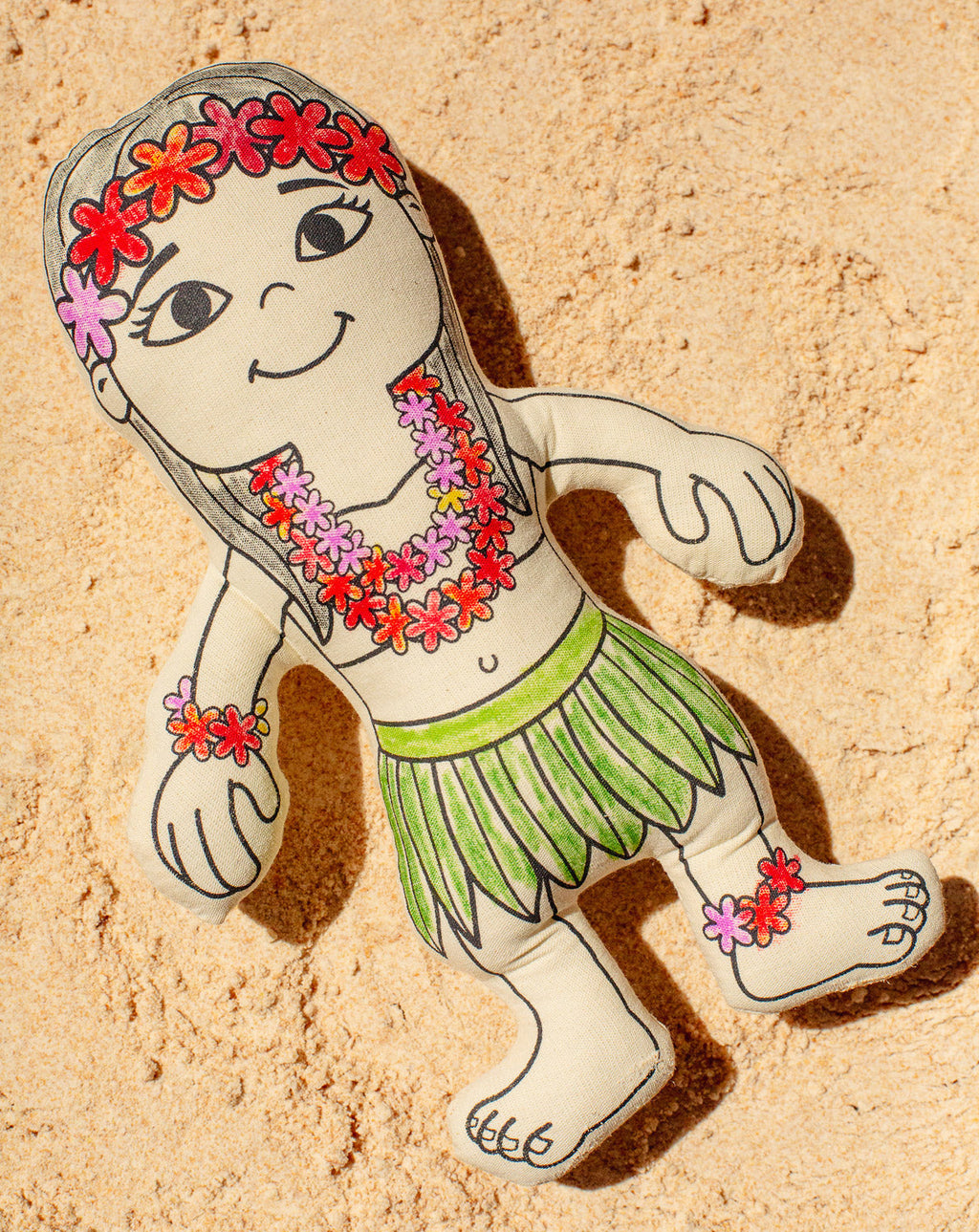 Kibakids - Hula Girl with Pineapple Backpack Coloring Set