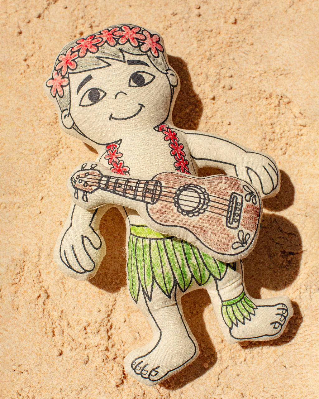 Kibakids - Hula Boy with Ukulele Coloring Set