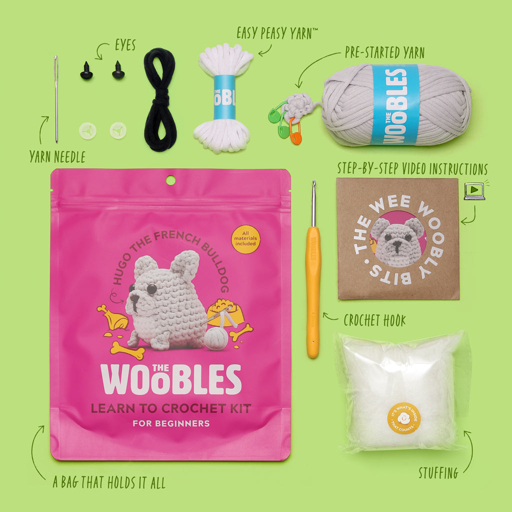 Kibakids - Hugo the French Bulldog Crochet Kit