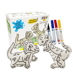 Kibakids - Dinosaurs Duo T-Rex & Triceratops Coloring Set