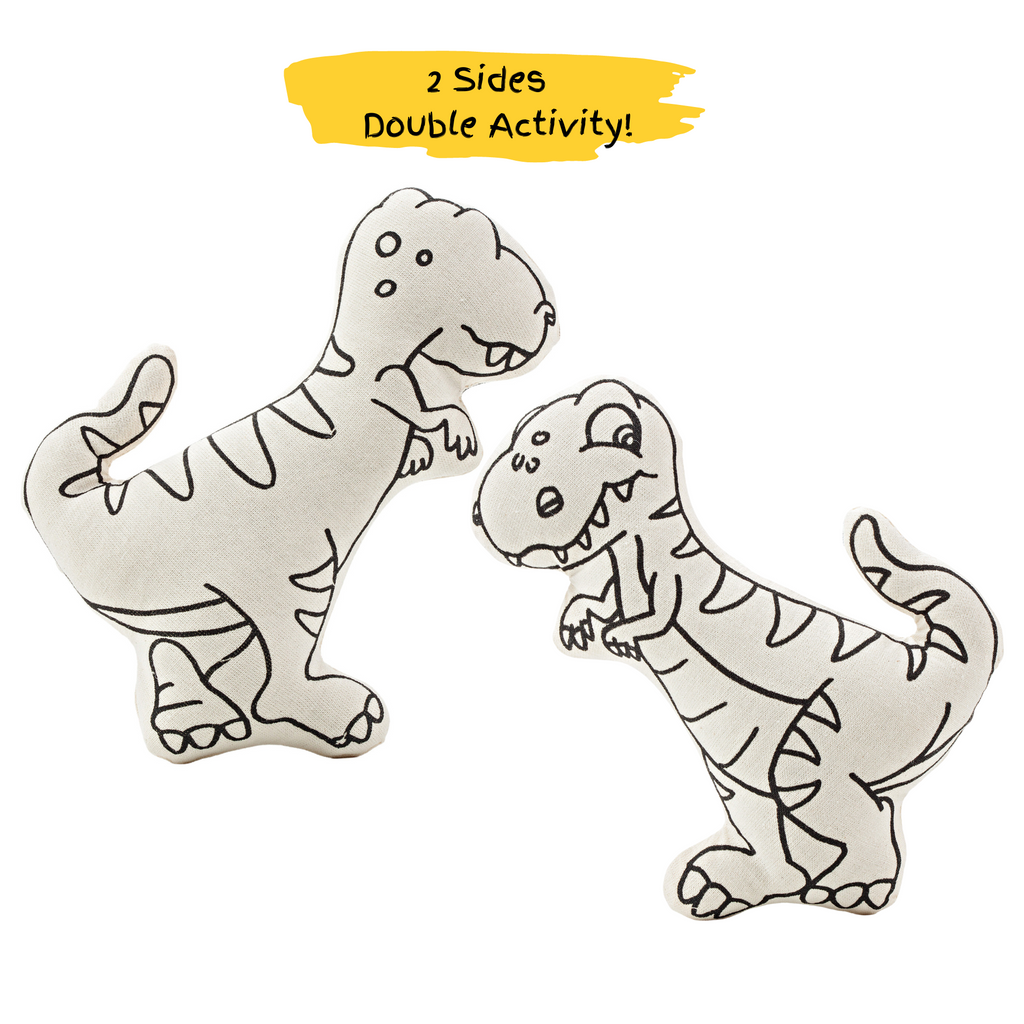 Kibakids - Dinosaurs Duo T-Rex & Triceratops Coloring Set