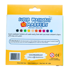 Kibakids - Super Washable Markers Broad Line - 10 Color Pack