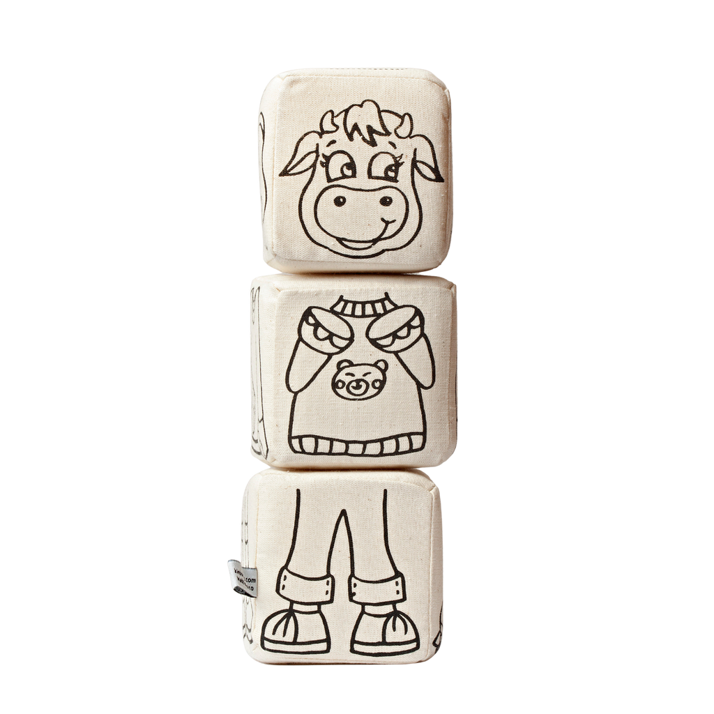 Kibakids - Magnetic Blocks: Animal Coloring Set