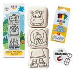 Kibakids - Magnetic Blocks: Animal Coloring Set