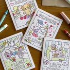 Kibakids - Sending Love Coloring Card