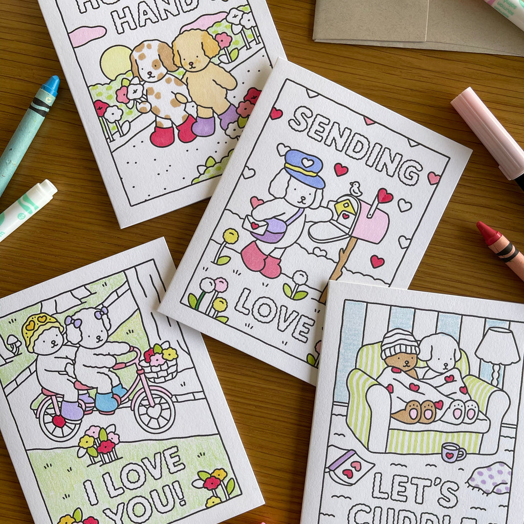Kibakids - Hold My Hand Coloring Card