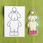 Kibakids - Apple Glitter Sticker + Info Card