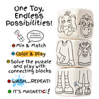 Kibakids - Magnetic Blocks: Animal Coloring Set