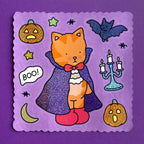 Kibakids - Vampire Kitten Glitter Sticker Sheet
