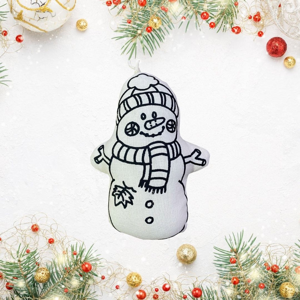 Kibakids - Snowman Christmas Ornament Coloring Set
