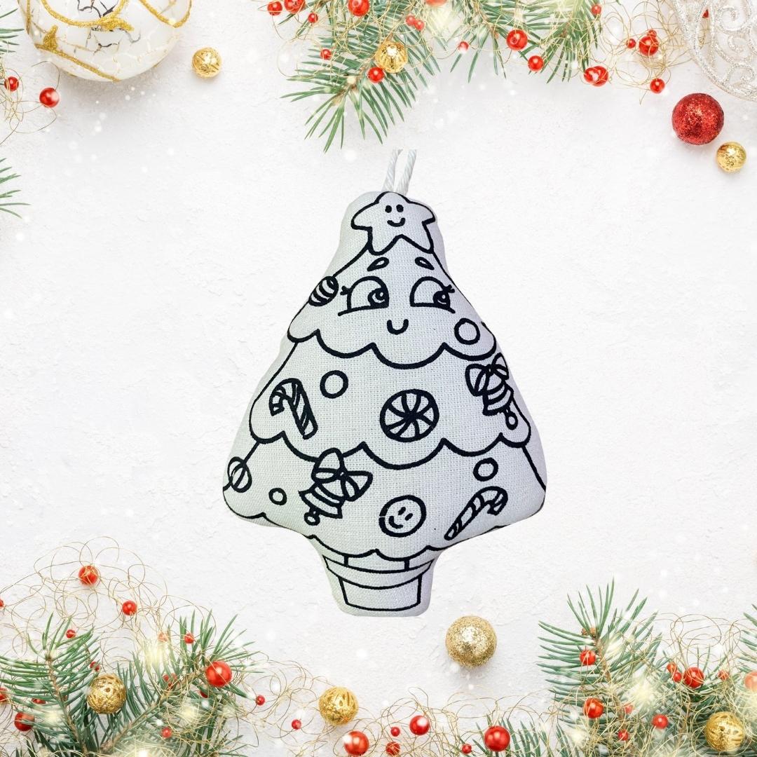 Kibakids - Tree Christmas Ornament Coloring Set