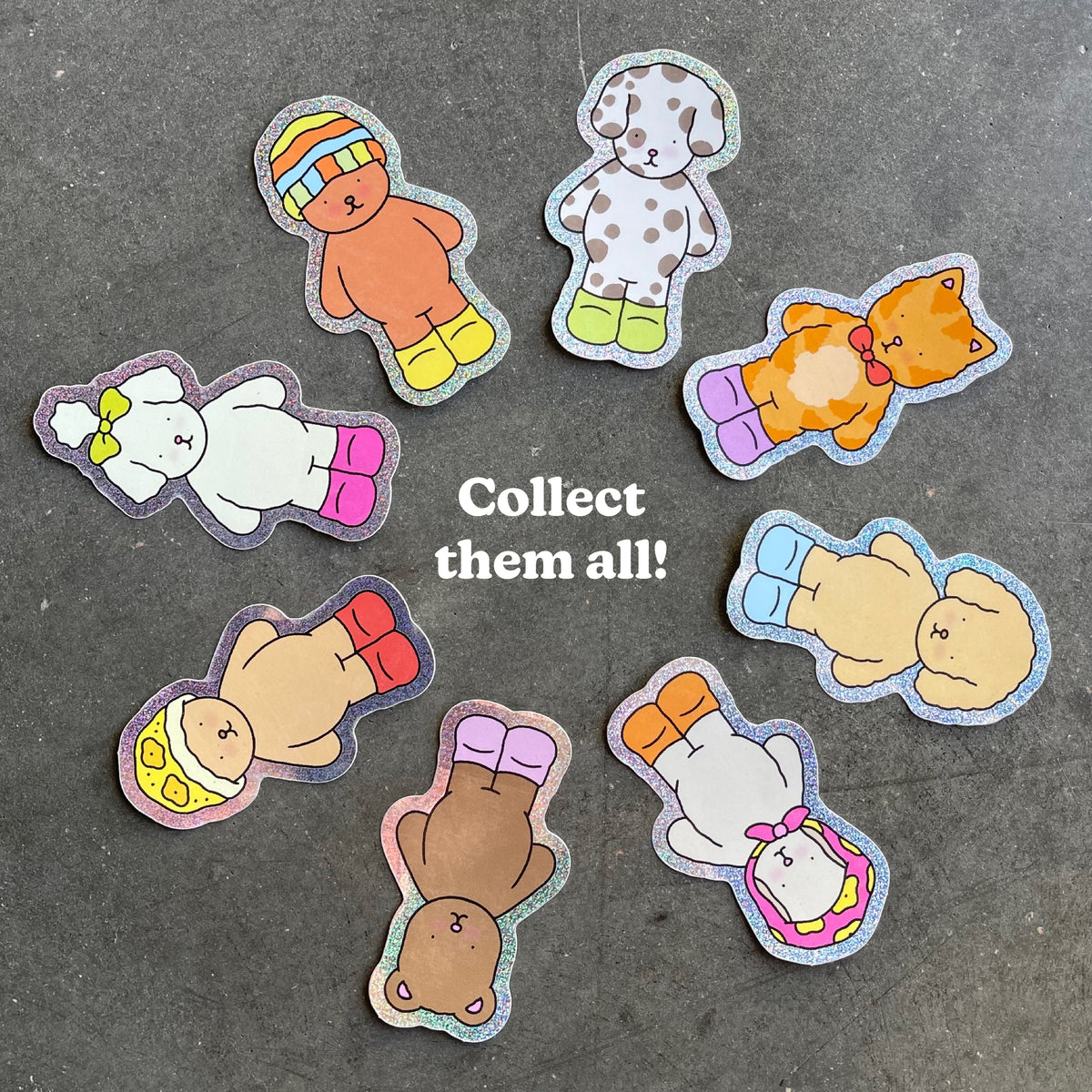 Kibakids - Apple Glitter Sticker + Info Card
