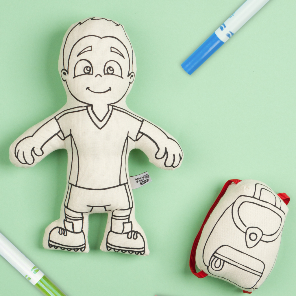 Kibakids - Sports Series: Soccer Boy Coloring Set