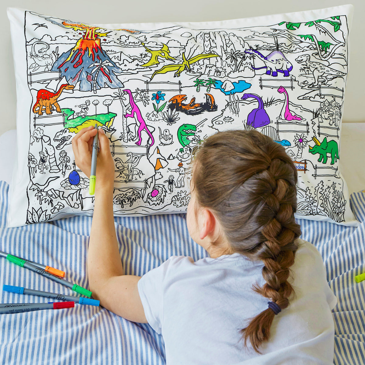 Kibakids - ultimate sleepover bundle - colour your own pillowcase