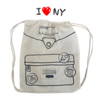 Kibakids - Drawstring Backpack Coloring Set - I Love NY
