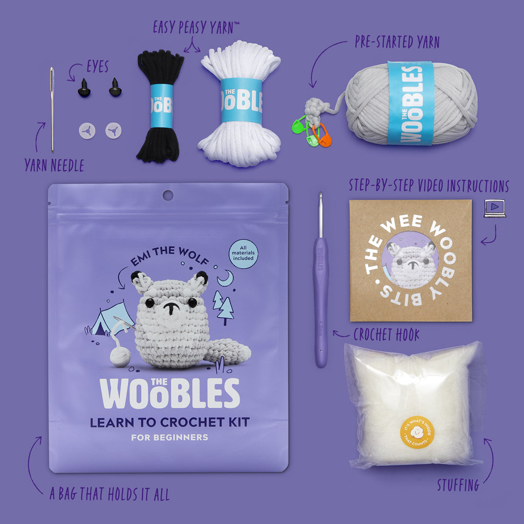 Kibakids - Emi the Wolf Crochet Kit