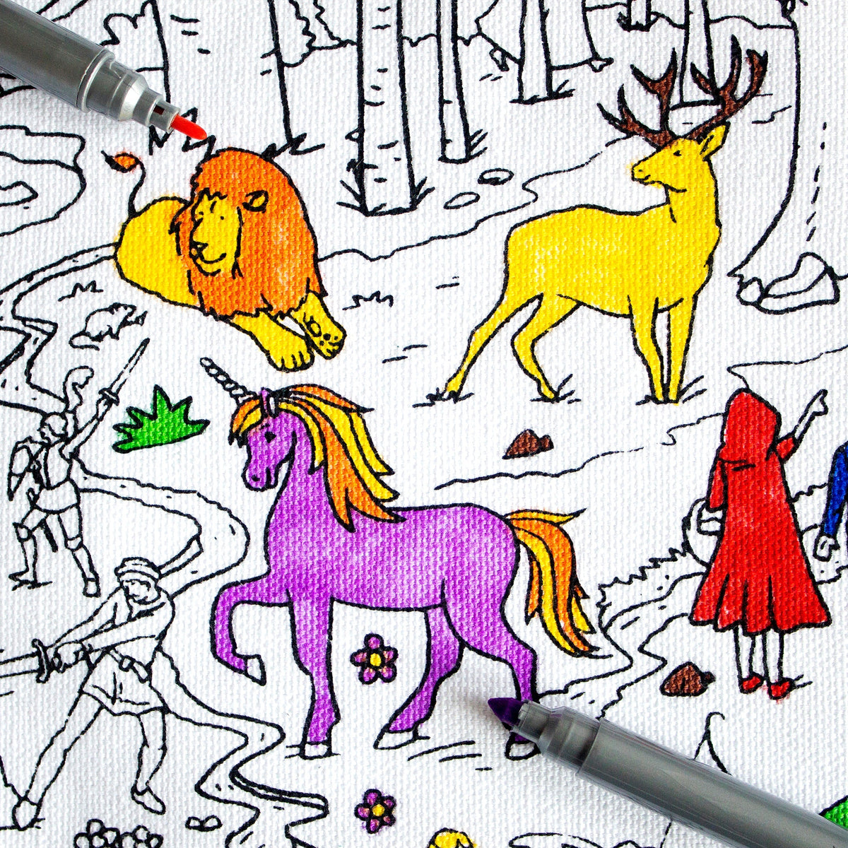 Kibakids - Fairytales & Legends Reusable Colour-In Placemat for Kids