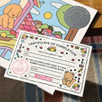 Kibakids - Official Kibakids Coloring Book Completion Certificate & Sticker Seal