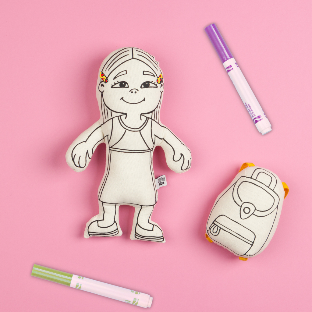 Kibakids - Girl with Long Hair Coloring Set