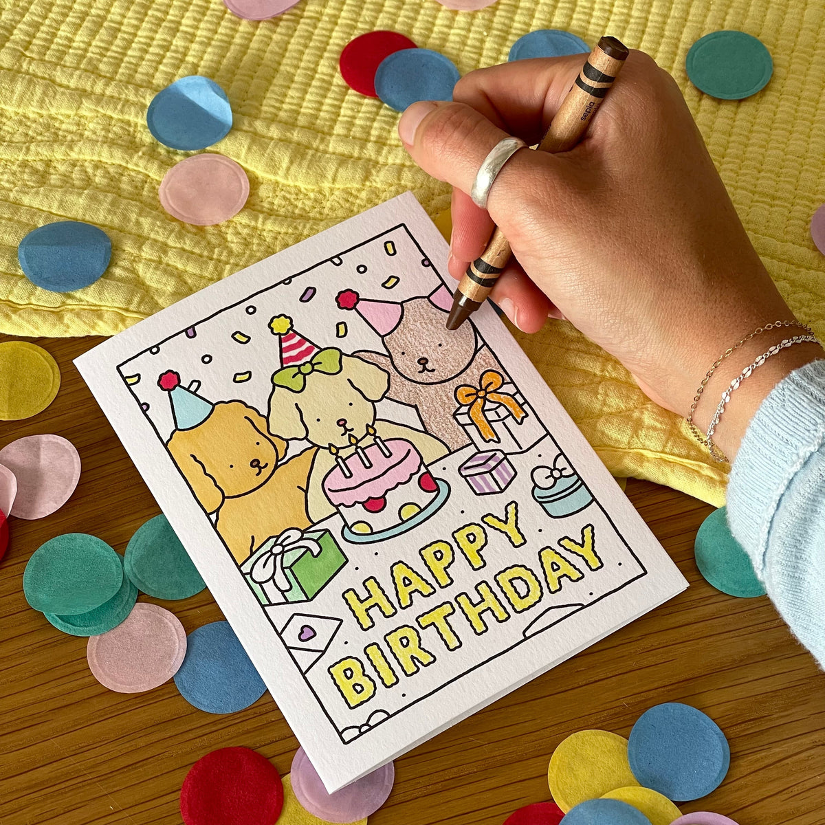 Kibakids - Happy Birthday Coloring Card
