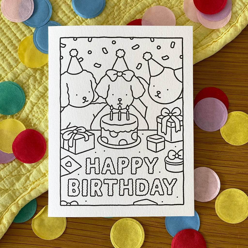 Kibakids - Happy Birthday Coloring Card