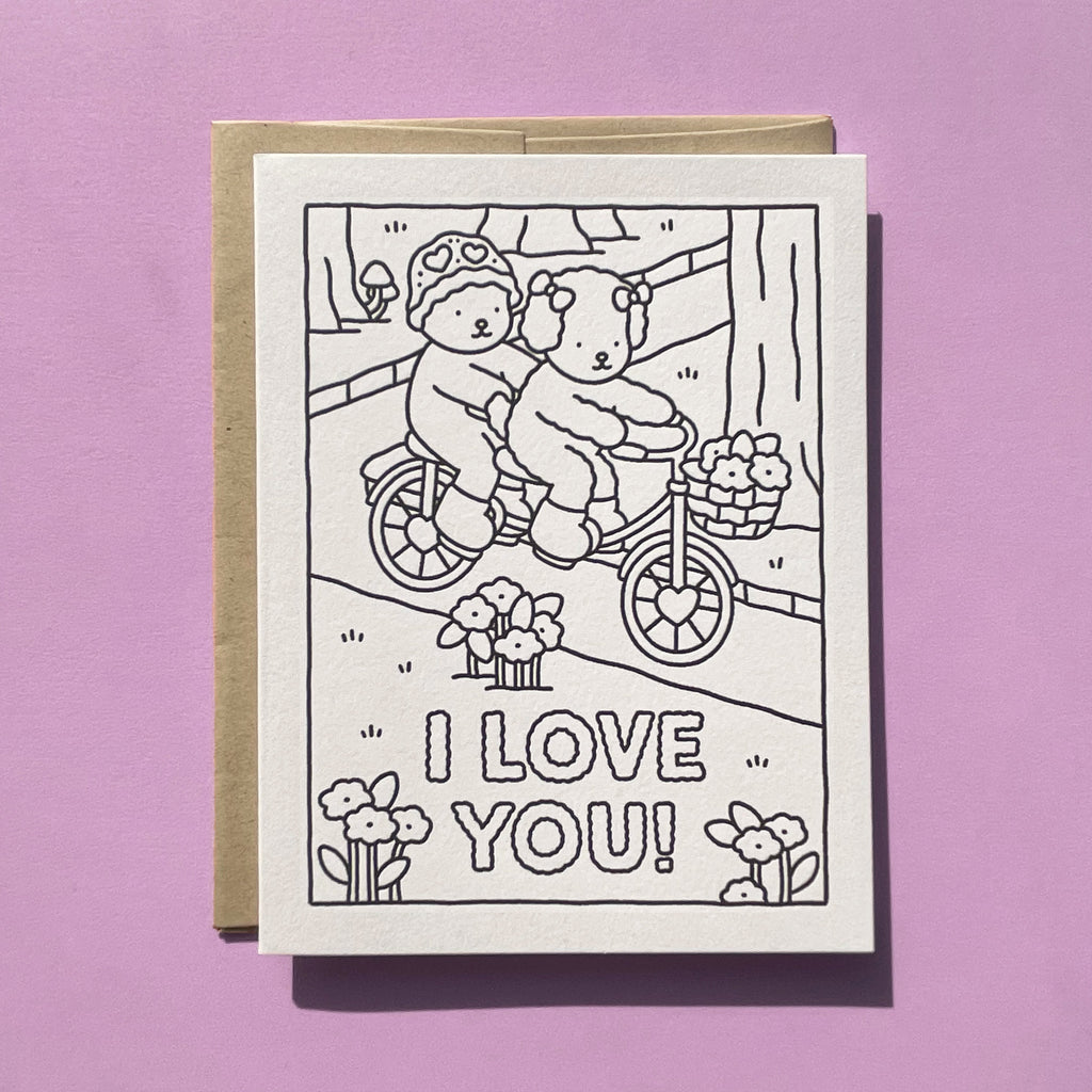 Kibakids - I Love You! Coloring Card