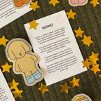 Kibakids - Momo Glitter Sticker + Info Card