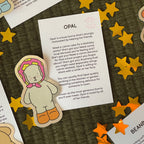 Kibakids - Opal Glitter Sticker + Info Card