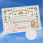 Kibakids - Official Kibakids Coloring Book Completion Certificate & Sticker Seal