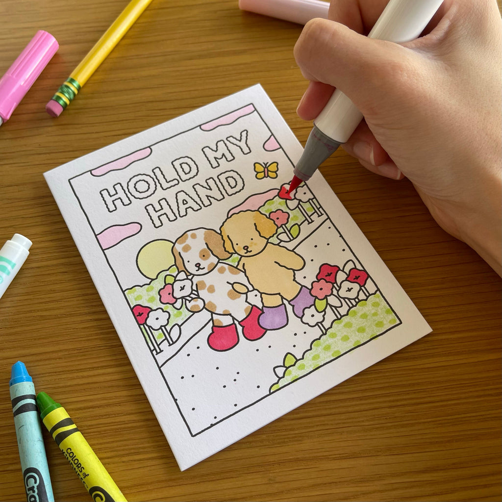 Kibakids - Hold My Hand Coloring Card