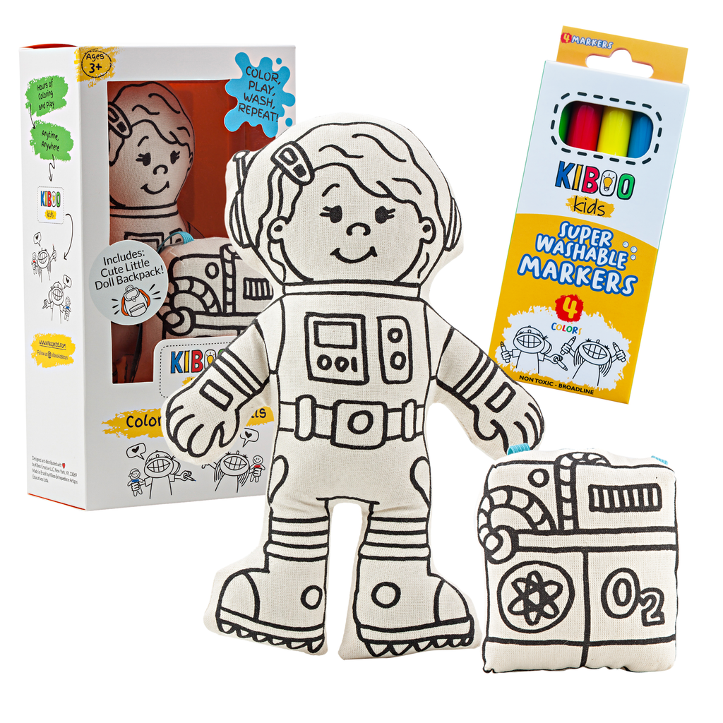 Kibakids - AstroGirl with Space Pack Coloring Set