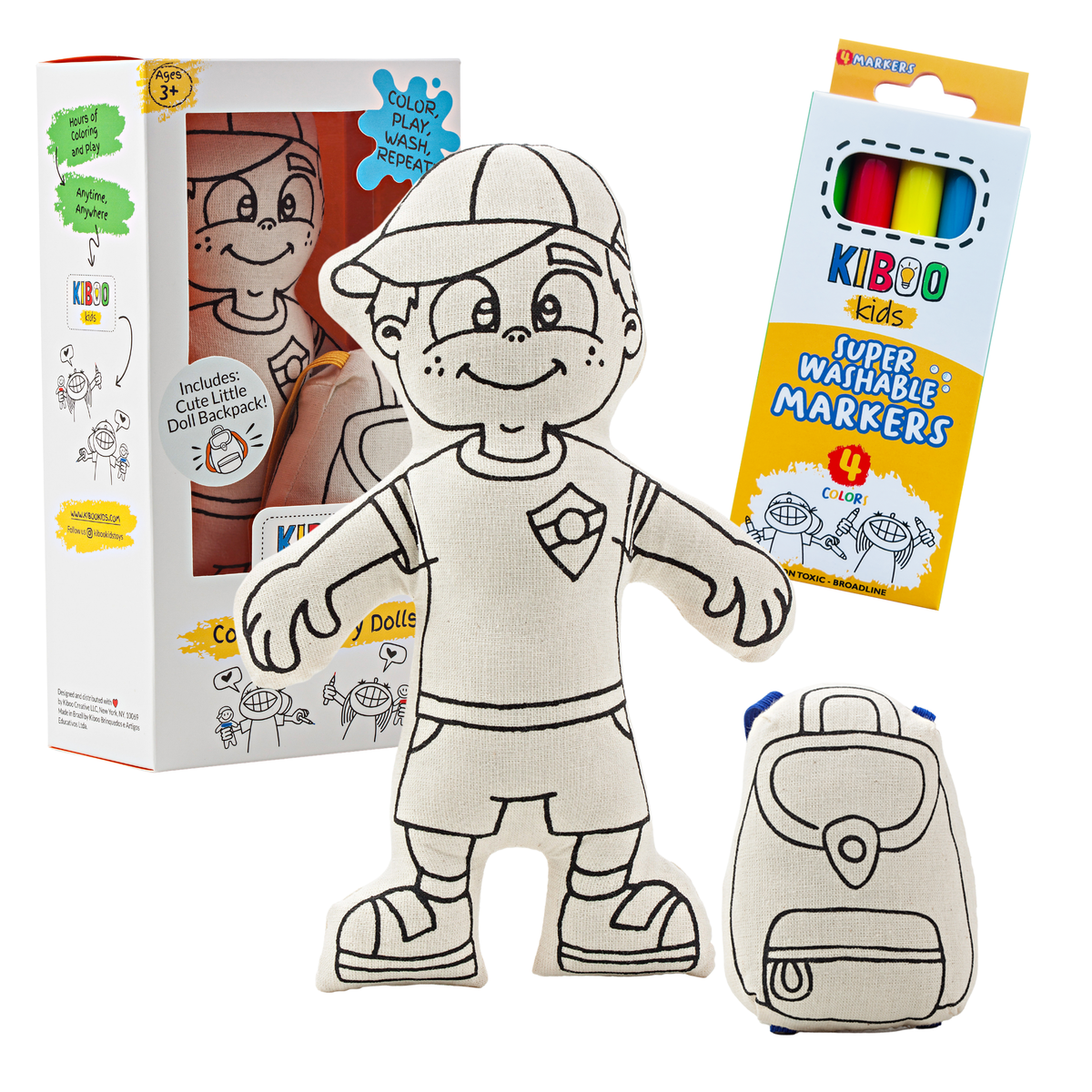 Kibakids - Boy with Cap Coloring Set