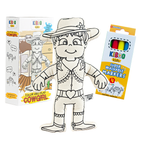 Kibakids - Western Series: Cowgirl Coloring Set