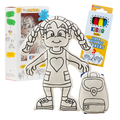 Kibakids - Girl with Braids Coloring Set
