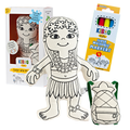 Kibakids - Hula Girl with Pineapple Backpack Coloring Set
