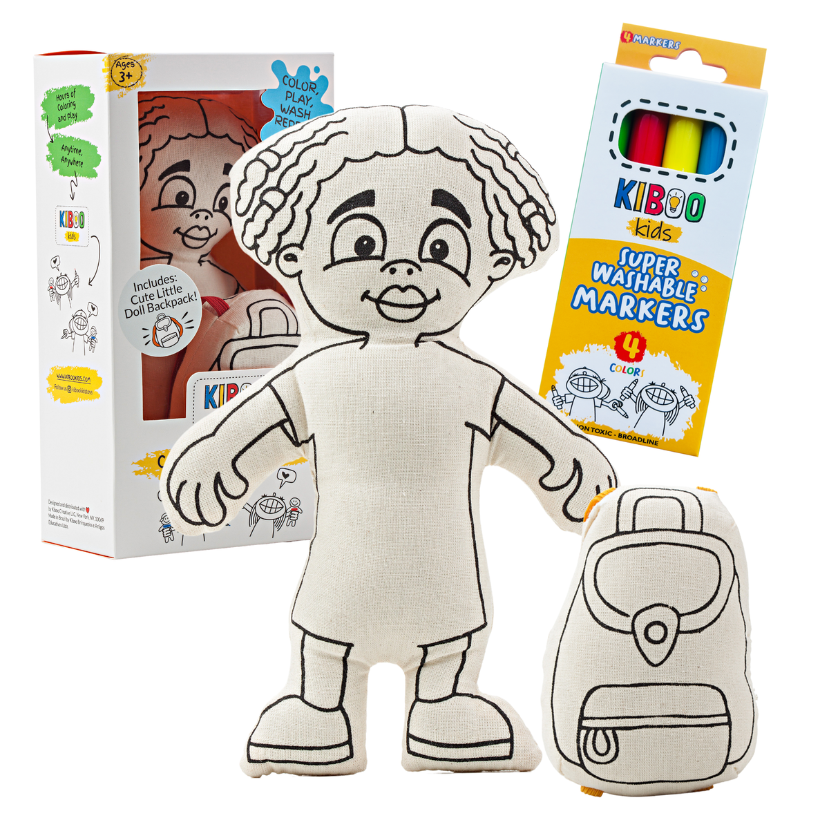 Kibakids - Kid with Locks Coloring Set