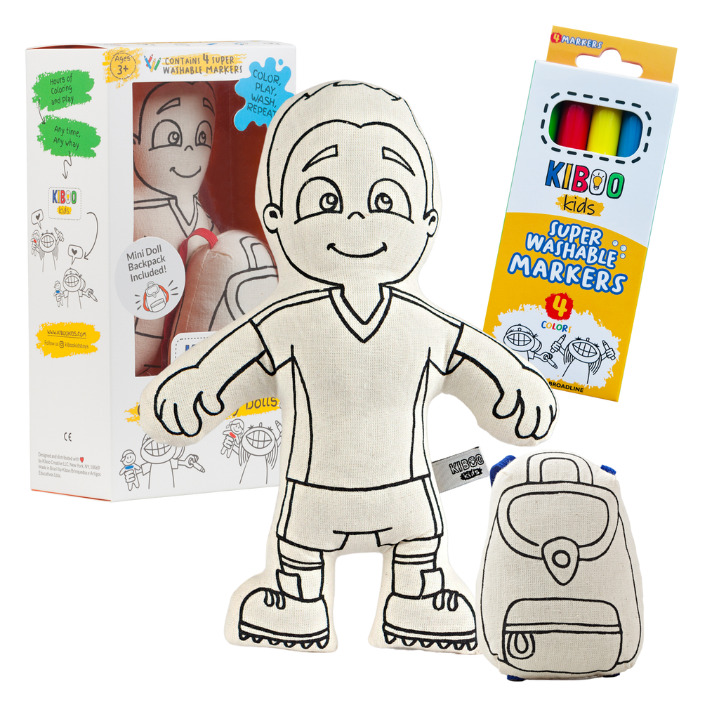 Kibakids - Sports Series: Soccer Boy Coloring Set