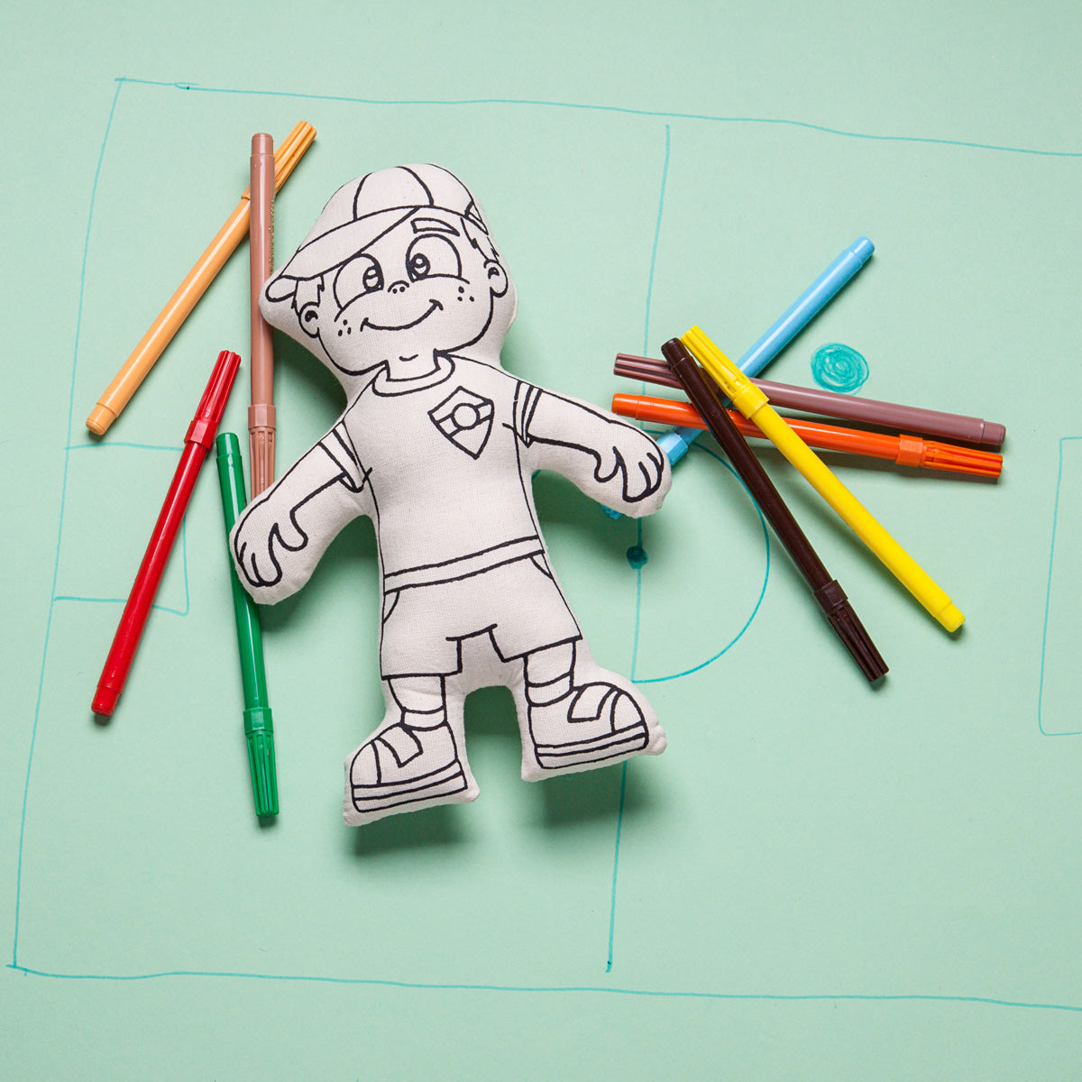 Kibakids - Boy with Cap Coloring Set