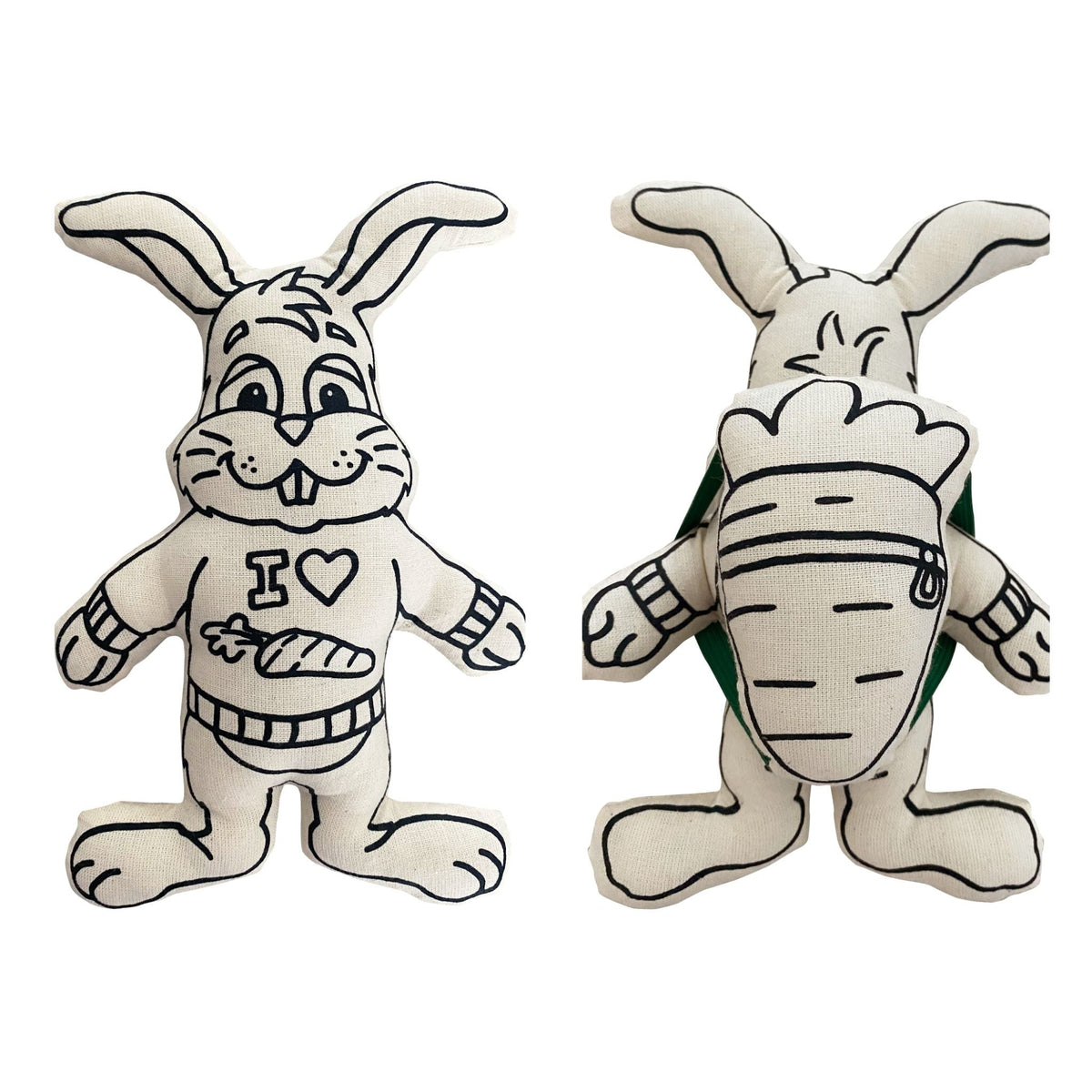 Kibakids - Bunny with Carrot Backpack Coloring Set