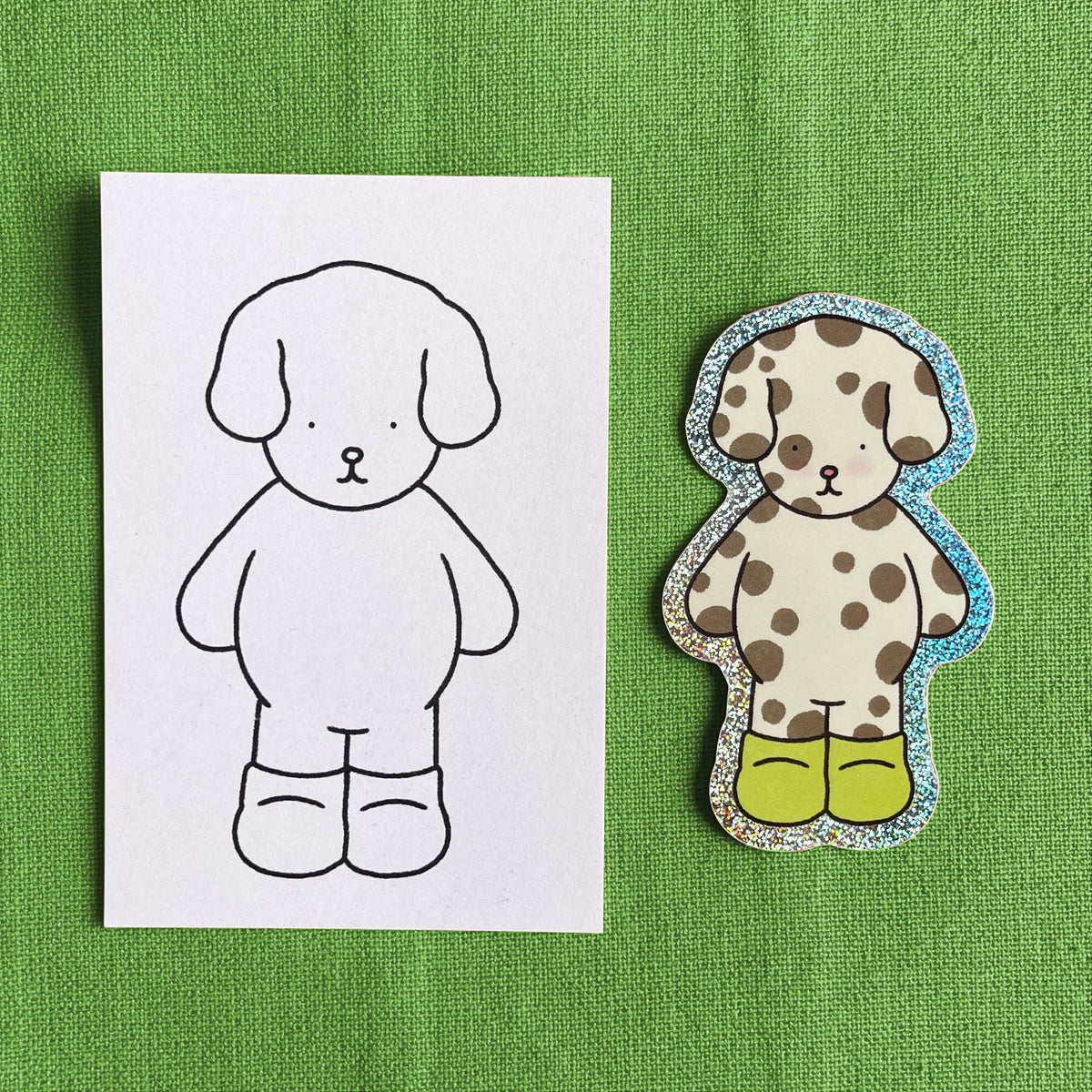 Kibakids - Kickflip Glitter Sticker + Info Card