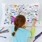 Kibakids - world map pillowcase