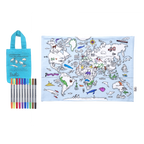 Kibakids - world map placemat to go - party pack of 10