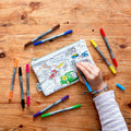Kibakids - cars, trucks & tractors pencil case - party pack of 10