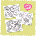 Kibakids - Digital Download • April Coloring Pages