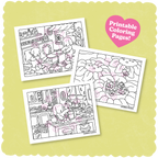 Kibakids - Digital Download • April Coloring Pages