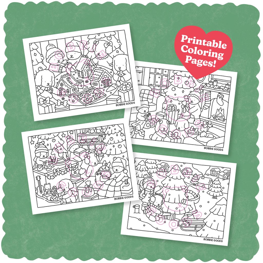Kibakids - Digital Download • December Coloring Pages 2022