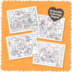 Kibakids - Digital Download • October Coloring Pages