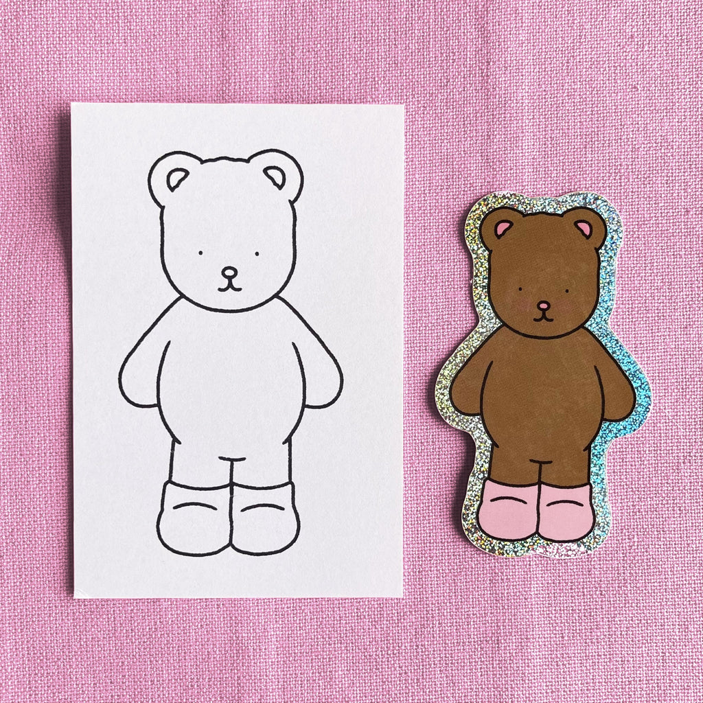 Kibakids - Pierre Glitter Sticker + Info Card