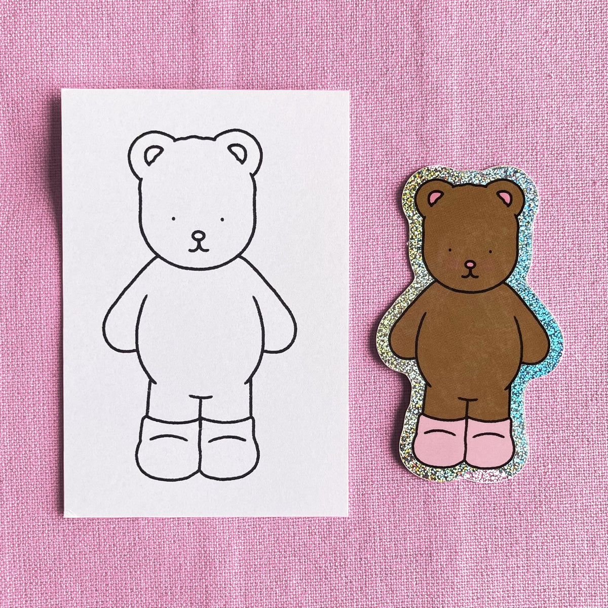 Kibakids - Pierre Glitter Sticker + Info Card