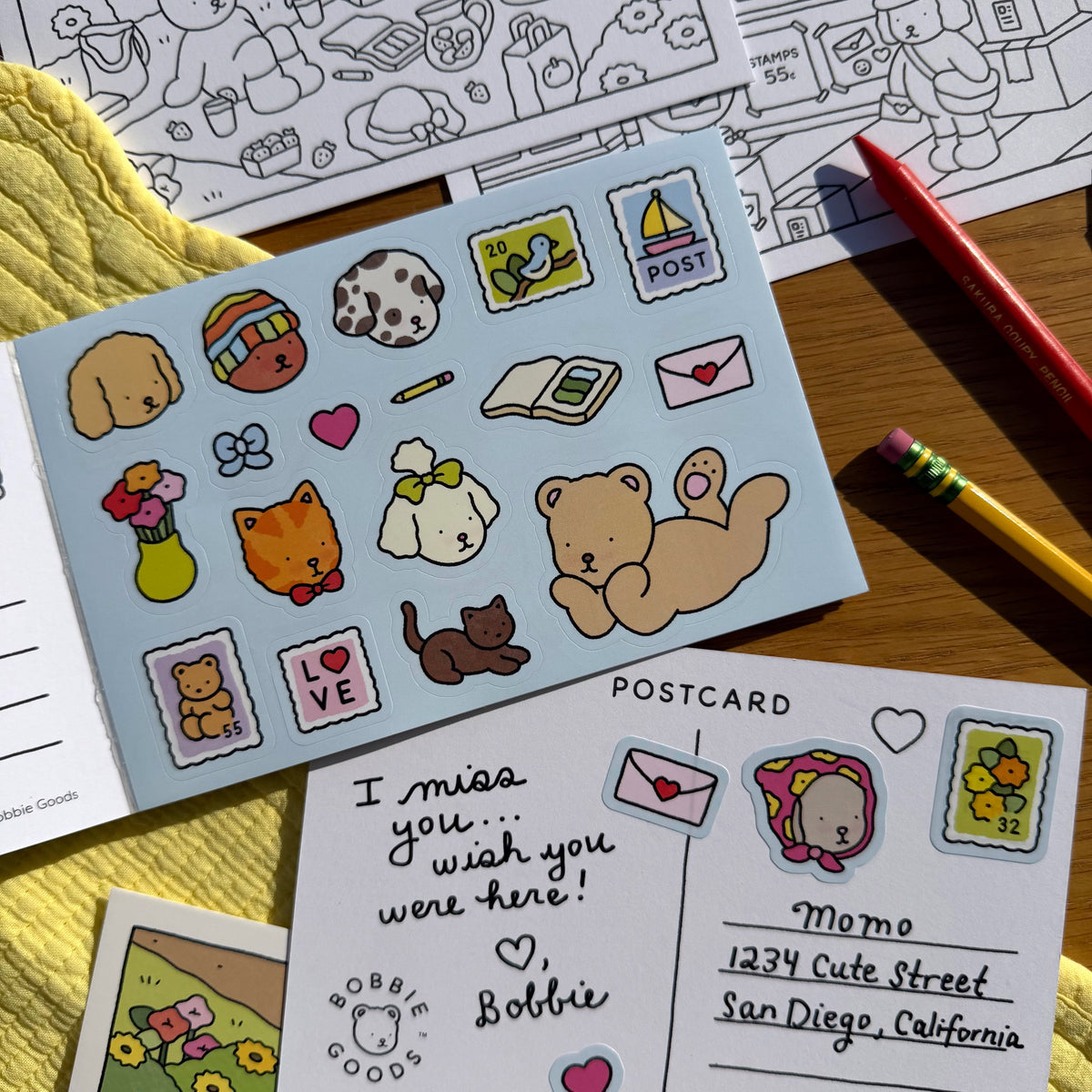 Kibakids - Postcard Coloring Book